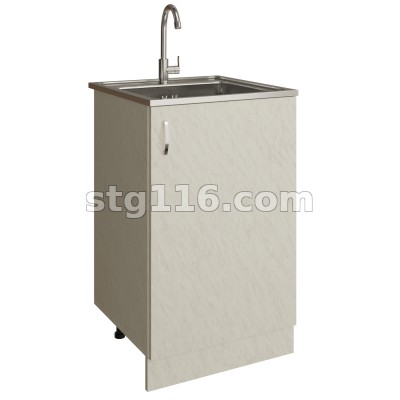 Тумба под мойку 50 бел мрамор) с фурнитурой