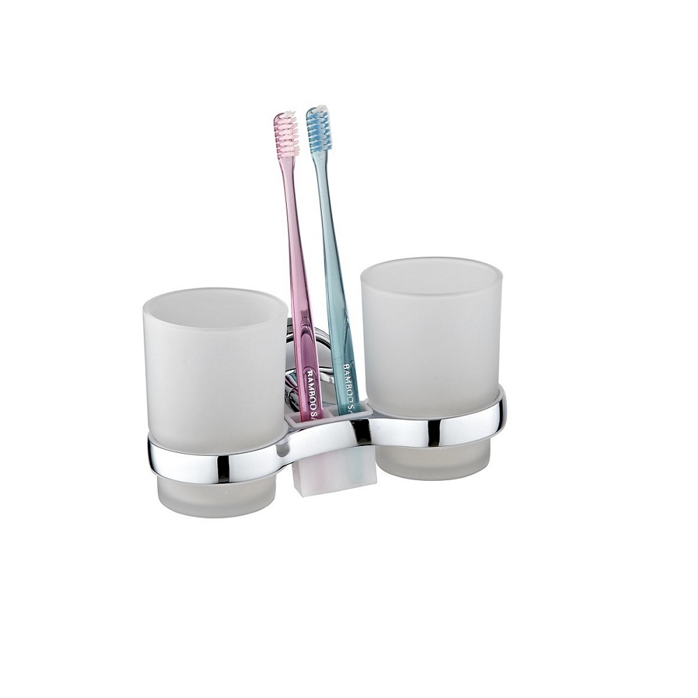 Стакан стекло с креп. к стене из нерж. стали GFmark (80005)